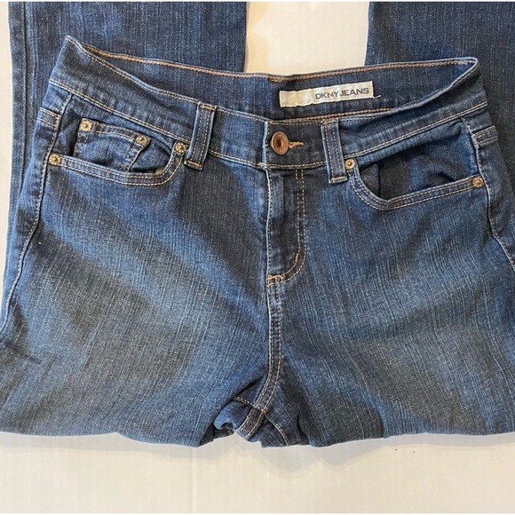 DKNY Denim Bootcut Jeans Size 8 Long - Picture 3 of 8